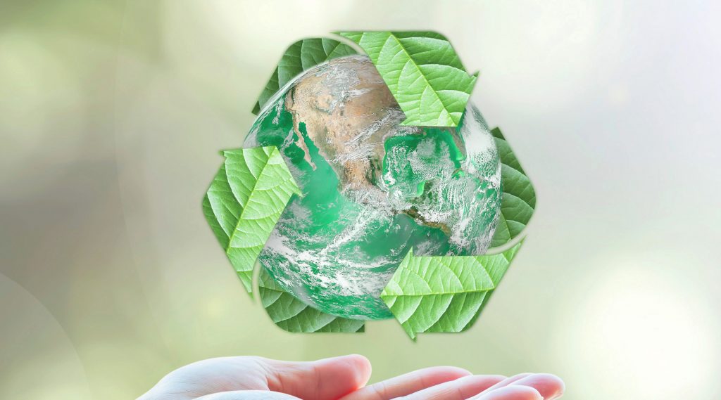 Waste recycle management, eco friendly, energy saving awareness month concept: Elements of this image furnished by NASA